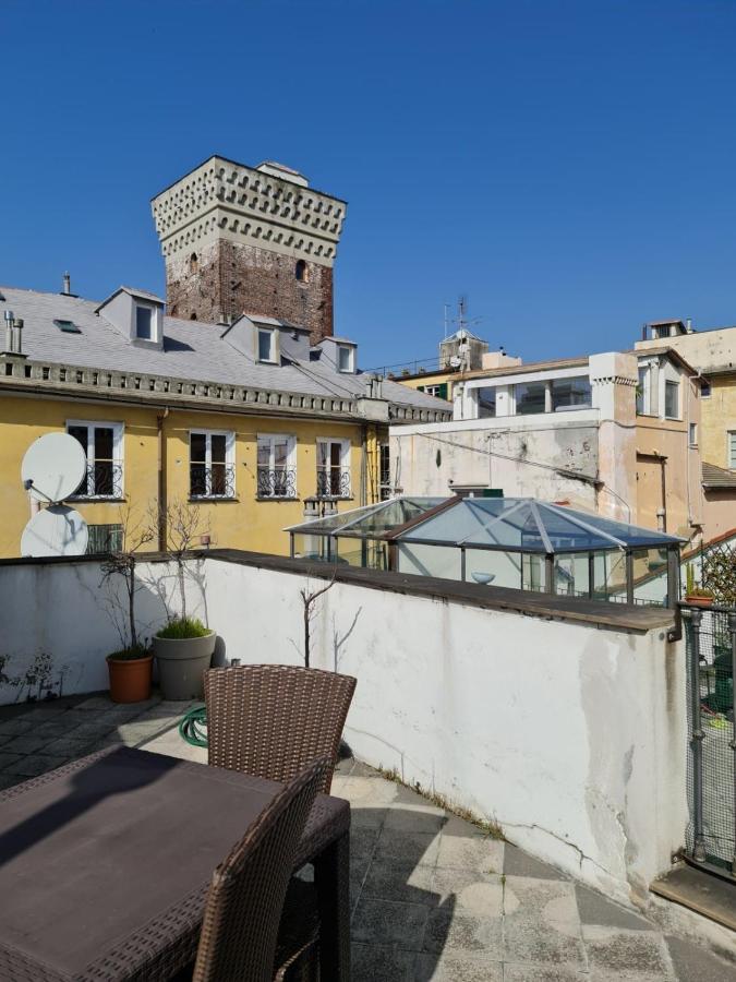 Doge Cambiaso- Davanti All'Acquario - Grande Terrazza Privata - Palazzo Nobiliare Storico Genua Zewnętrze zdjęcie
